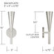 Levi 1 Light 5 inch Polished Nickel Sconce Wall Light