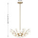 Flores 4 Light 20 inch Noble Brass Chandelier Ceiling Light
