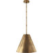 Thomas O'Brien Goodman 1 Light 15 inch Hand-Rubbed Antique Brass Hanging Shade Ceiling Light, Small
