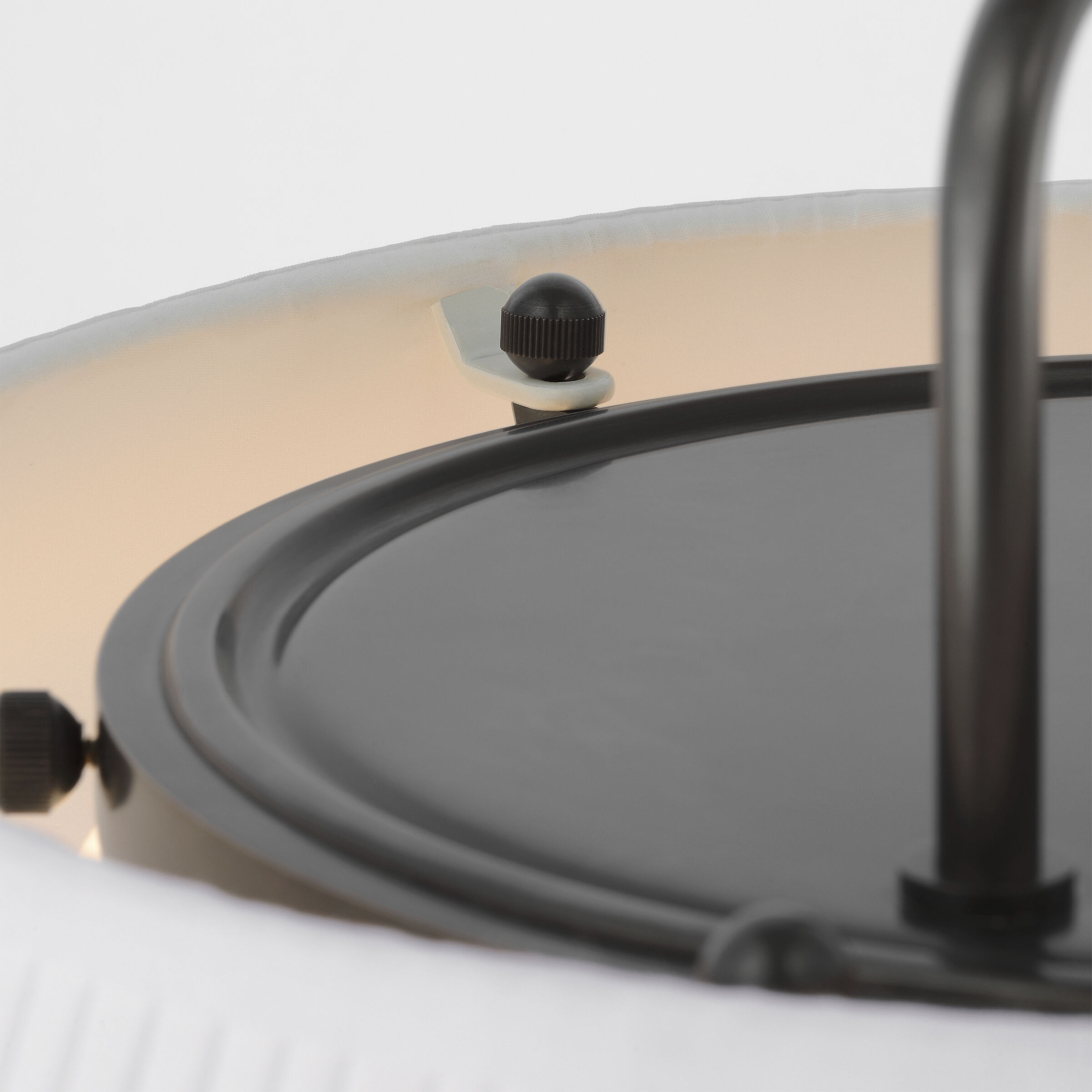 Amber Lewis Serrato LED 14 inch Bronze Hanging Shade Ceiling Light