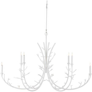 Twiggy 6 Light 48 inch Gesso White Chandelier Ceiling Light