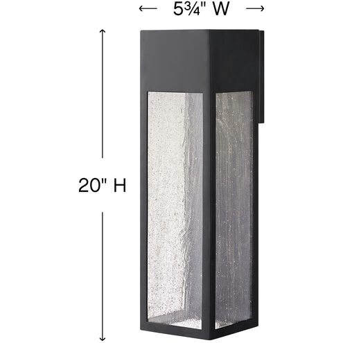 Rook LED 20 inch Satin Black Outdoor Wall Mount Lantern, Extra Large
