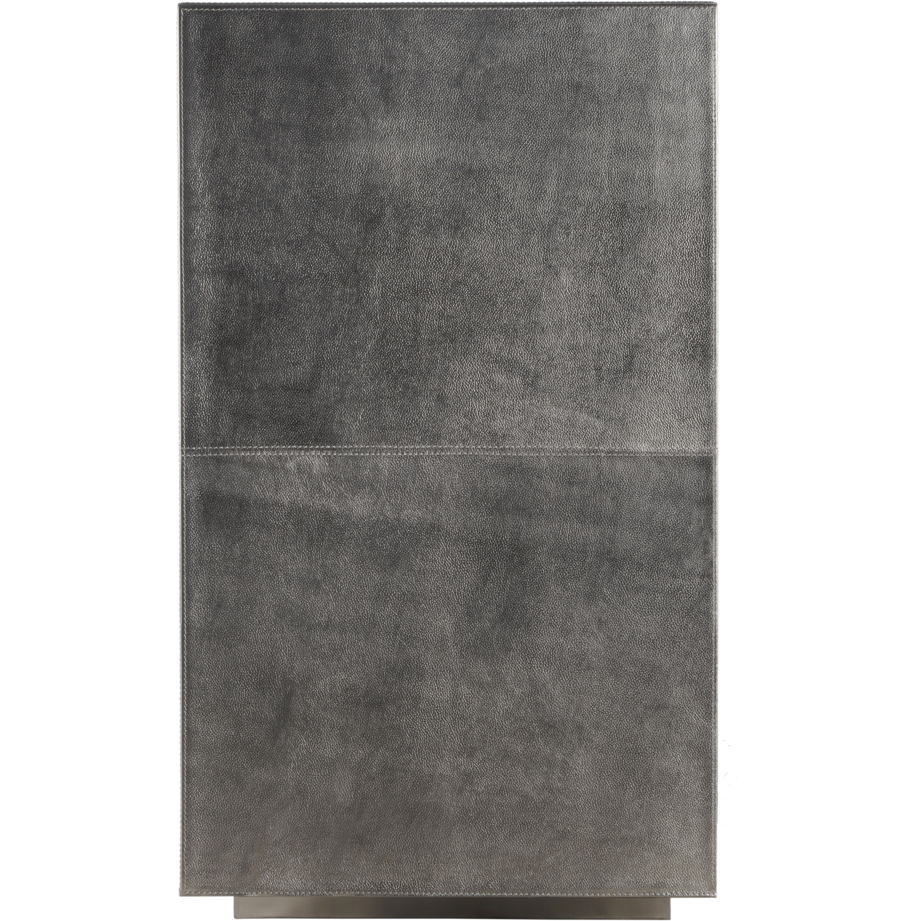 Francois Silver Leather 70.5" Buffet Sideboard in Silver