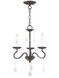 Callisto 3 Light 14 inch English Bronze Mini Chandelier Ceiling Light