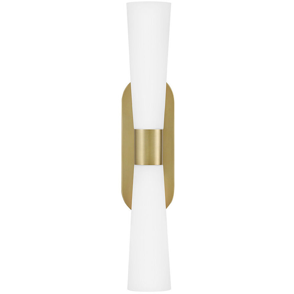 Beau 2 Light 5.25 inch Lacquered Brass Linear Bath Sconce Wall Light