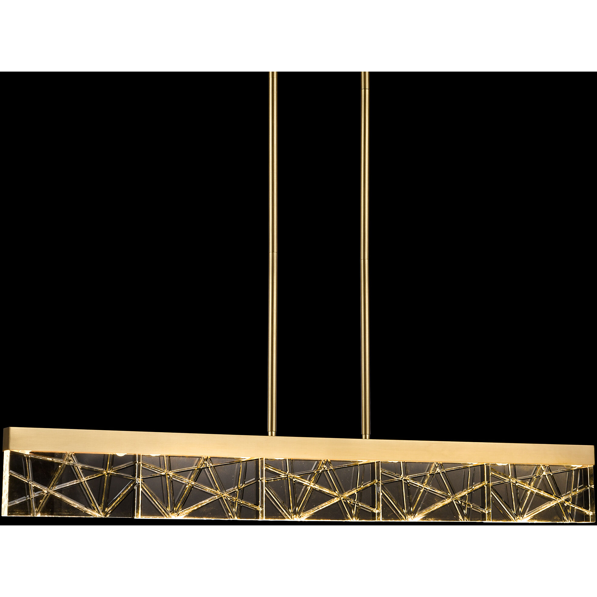 Lucus 1 Light 43.25 inch Aged Brass Linear Pendant Ceiling Light