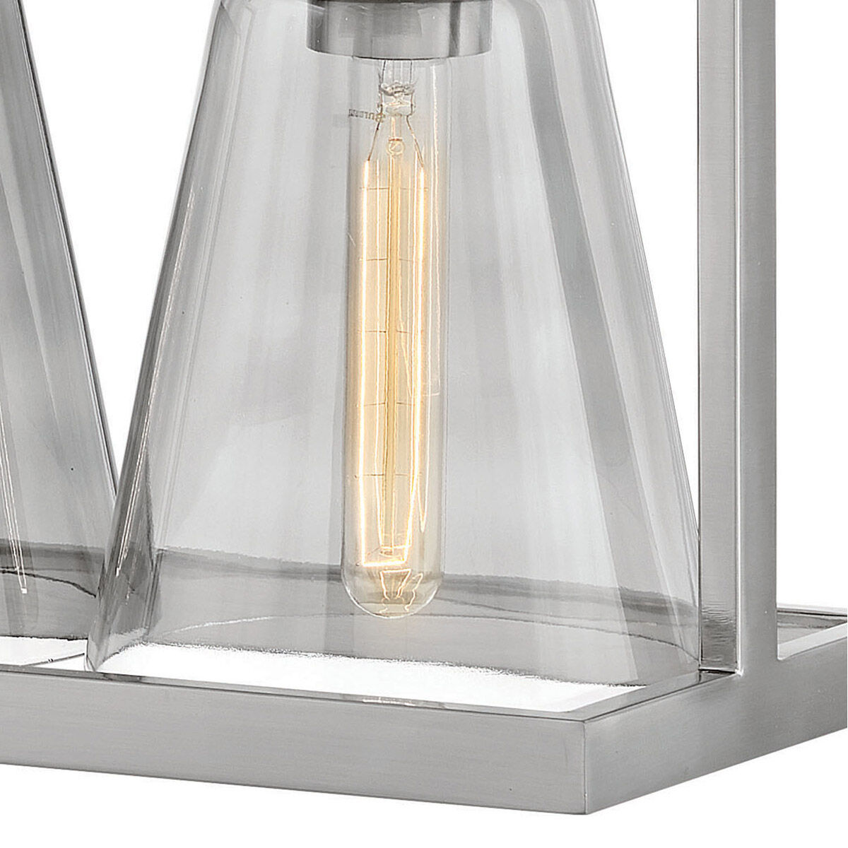 Refinery 6 Light 43.75 inch Brushed Nickel Linear Chandelier Ceiling Light in Smoked