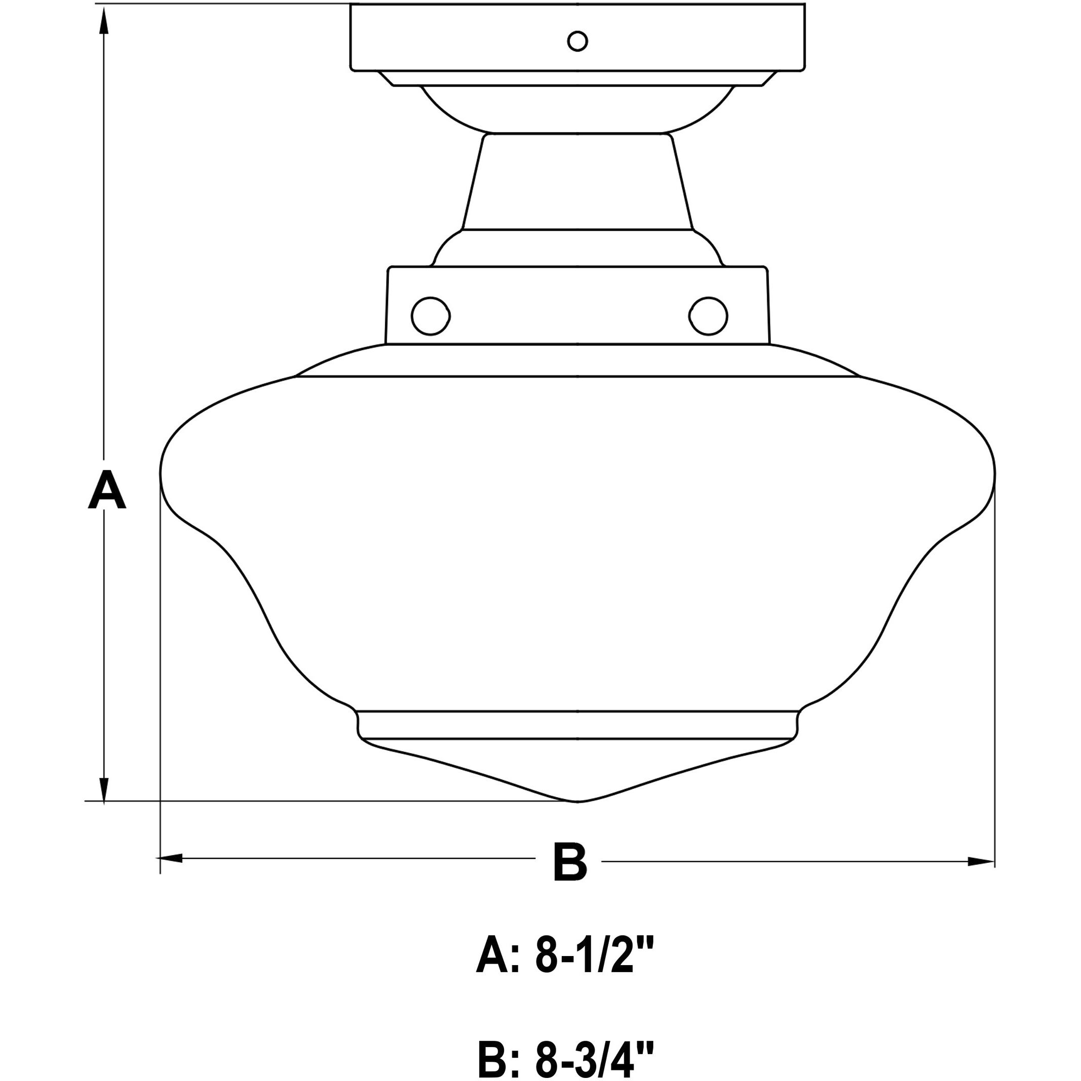 Eastgate LED 8.75 inch Antique Gold Semi-Flush Mount Ceiling Light