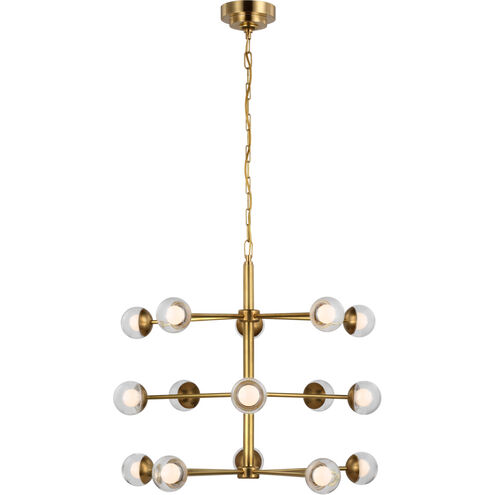 kate spade new york Alloway LED 24.5 inch Soft Brass Barrel Chandelier Ceiling Light, Small