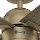 Erling 44 inch Burnished Brass with Warm Grey Oak Blades Ceiling Fan