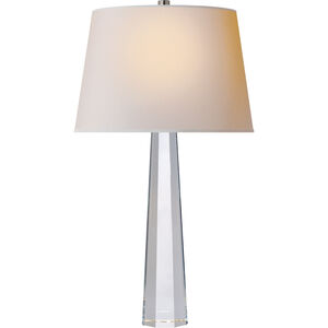 Chapman & Myers Fluted Spire 25 inch 150 watt Crystal Table Lamp Portable Light in Natural Paper, Medium