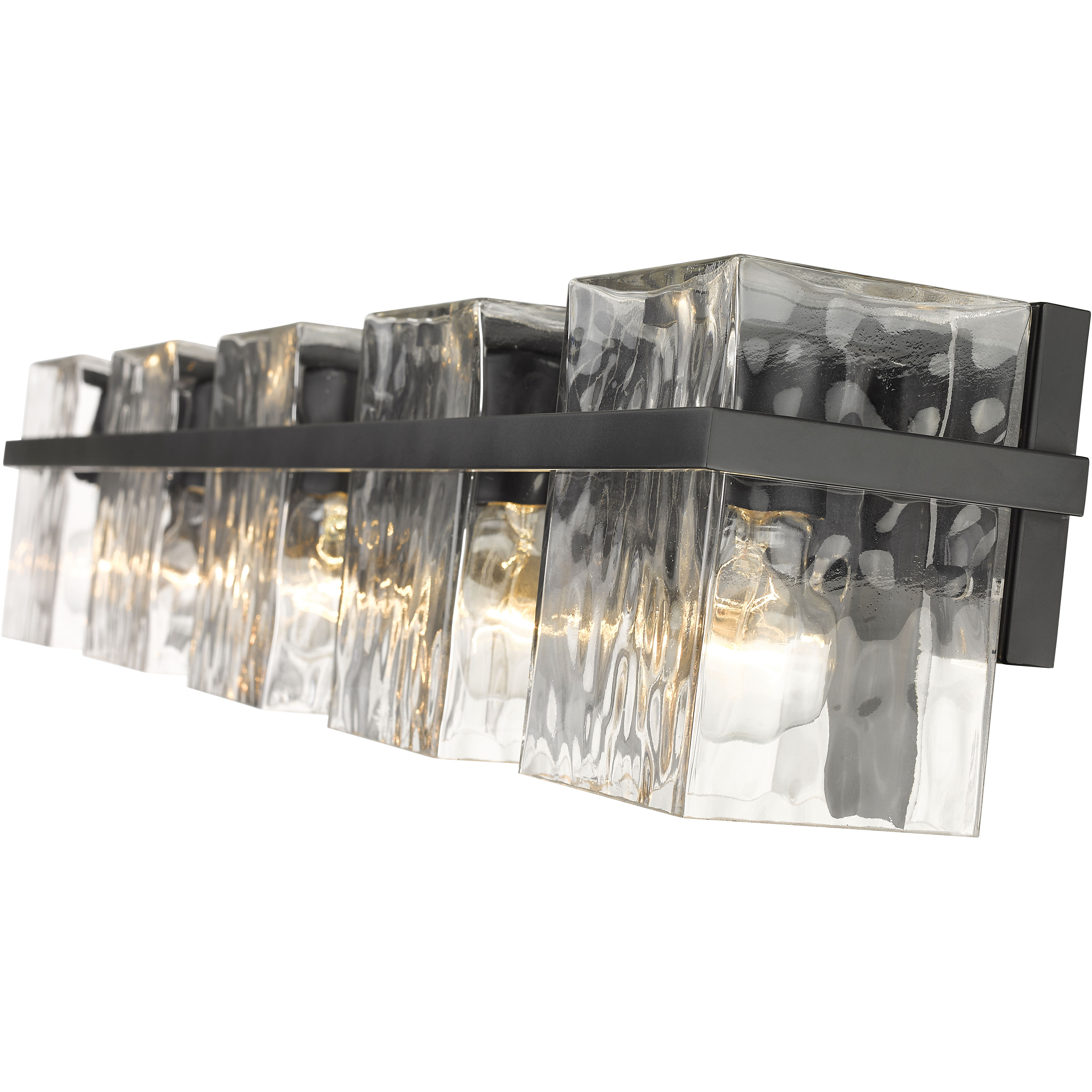 Bennington 5 Light 36.25 inch Matte Black Vanity Wall Light