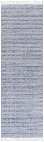 Azalea 96 X 30 inch Blue Rug, Runner