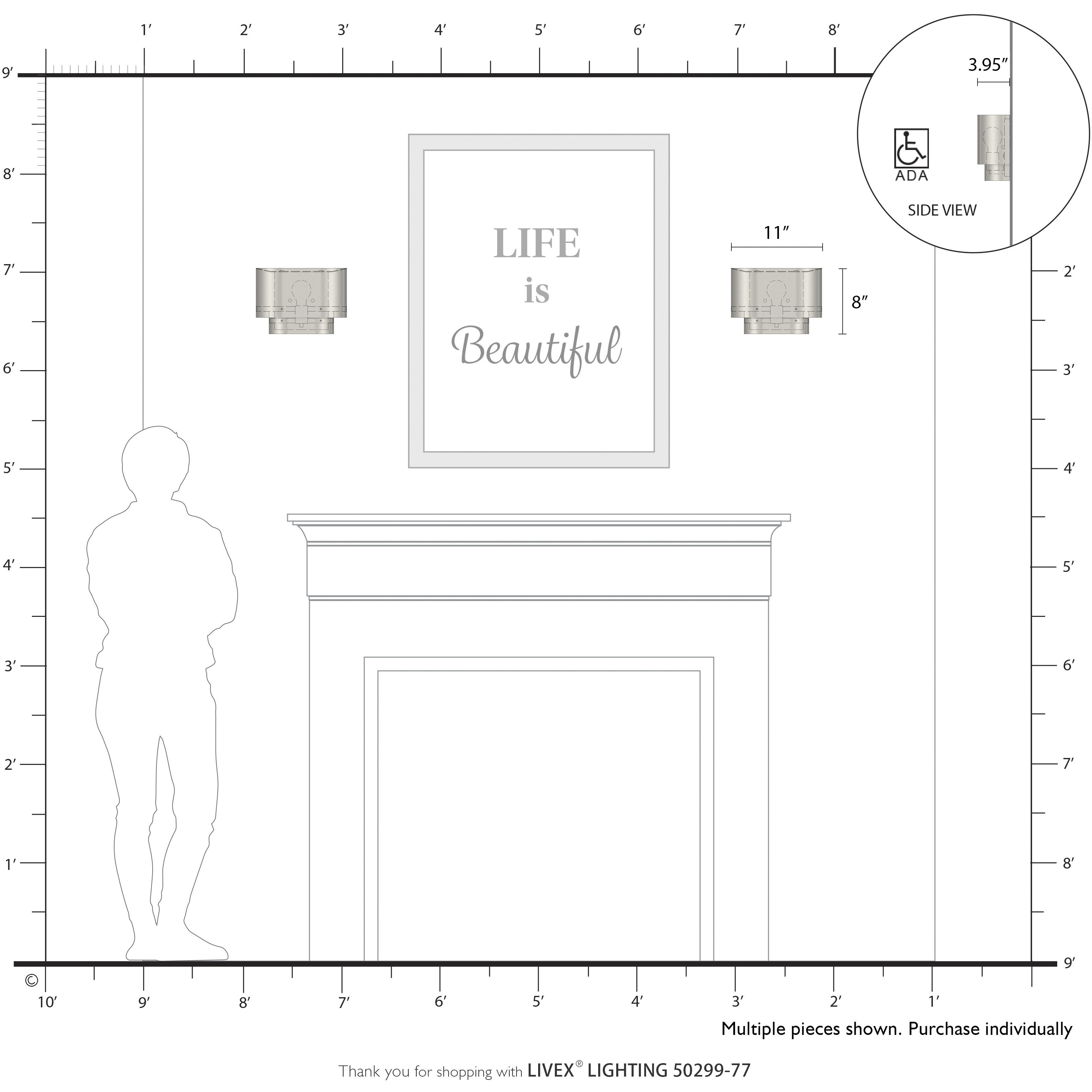 Springview 1 Light 11 inch Shiny Orange ADA Wall Sconce Wall Light