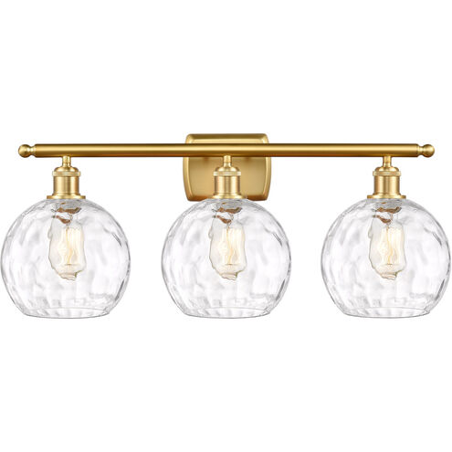 Ballston Athens Water Glass LED 26 inch Satin Gold Bath Vanity Light Wall Light