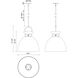 Alora Mood Waldo 1 Light 18 inch Matte Black Pendant Ceiling Light in Smoke Glass