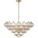 Julie Neill Caselli LED 35.5 inch Gild Basket Chandelier Ceiling Light