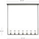 Revolve 7 Light 47.25 inch Clear Glass/Urban Bronze Linear Pendant Ceiling Light