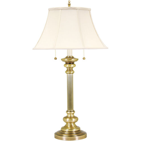Newport 30 inch 60 watt Antique Brass Table Lamp Portable Light