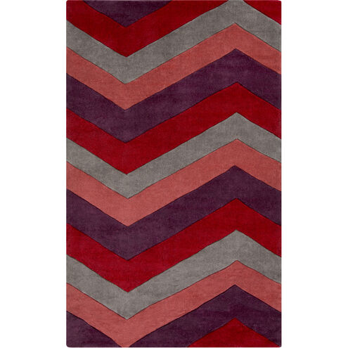 Cosmopolitan 156 X 108 inch Dark Red, Dark Purple, Charcoal, Rose Rug