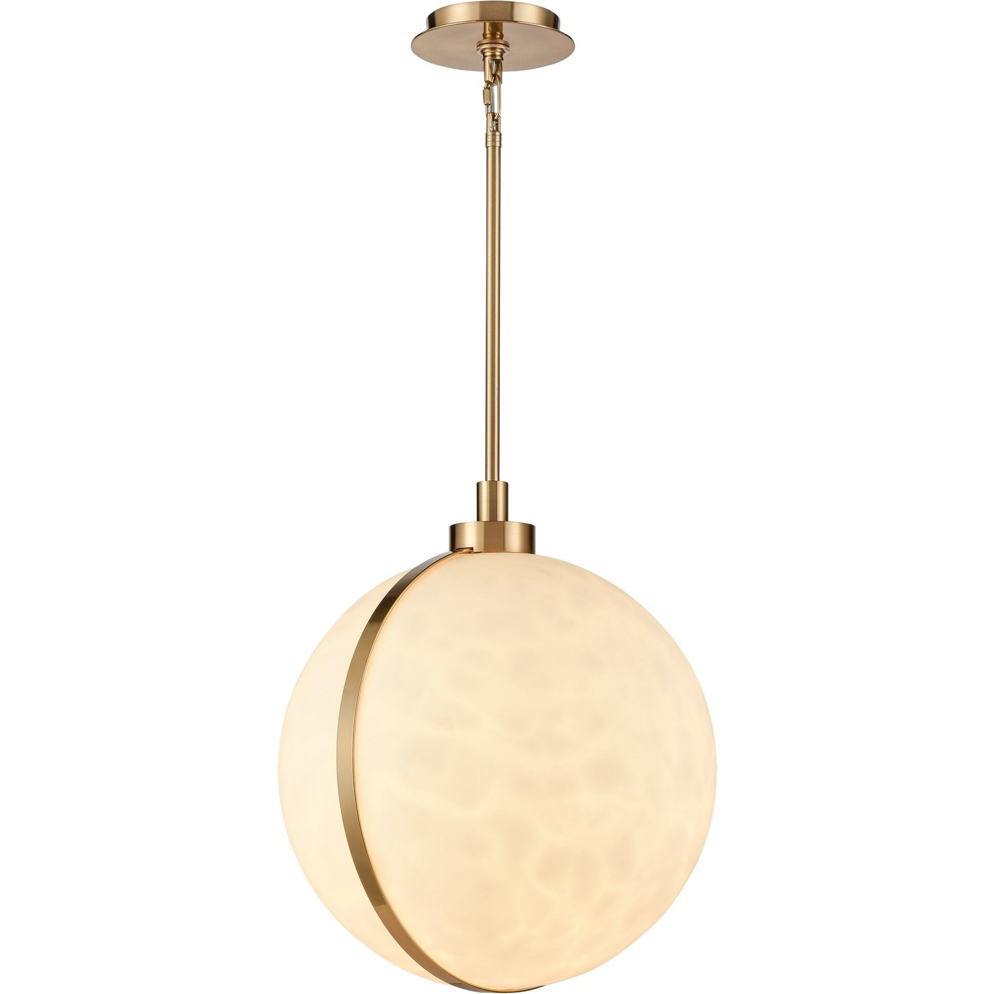 Lumis 1 Light 15.75 inch Lacquered Gold Pendant Ceiling Light, Converts to Semi Flush