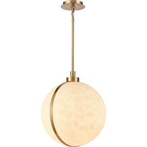 Lumis 1 Light 15.75 inch Lacquered Gold Pendant Ceiling Light, Converts to Semi Flush