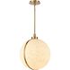 Lumis 1 Light 15.75 inch Lacquered Gold Pendant Ceiling Light, Converts to Semi Flush
