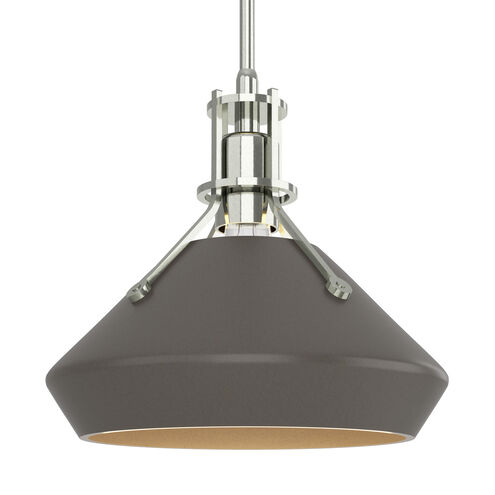 Henry 1 Light 10 inch Sterling and Dark Smoke Pendant Ceiling Light in Sterling/Dark Smoke