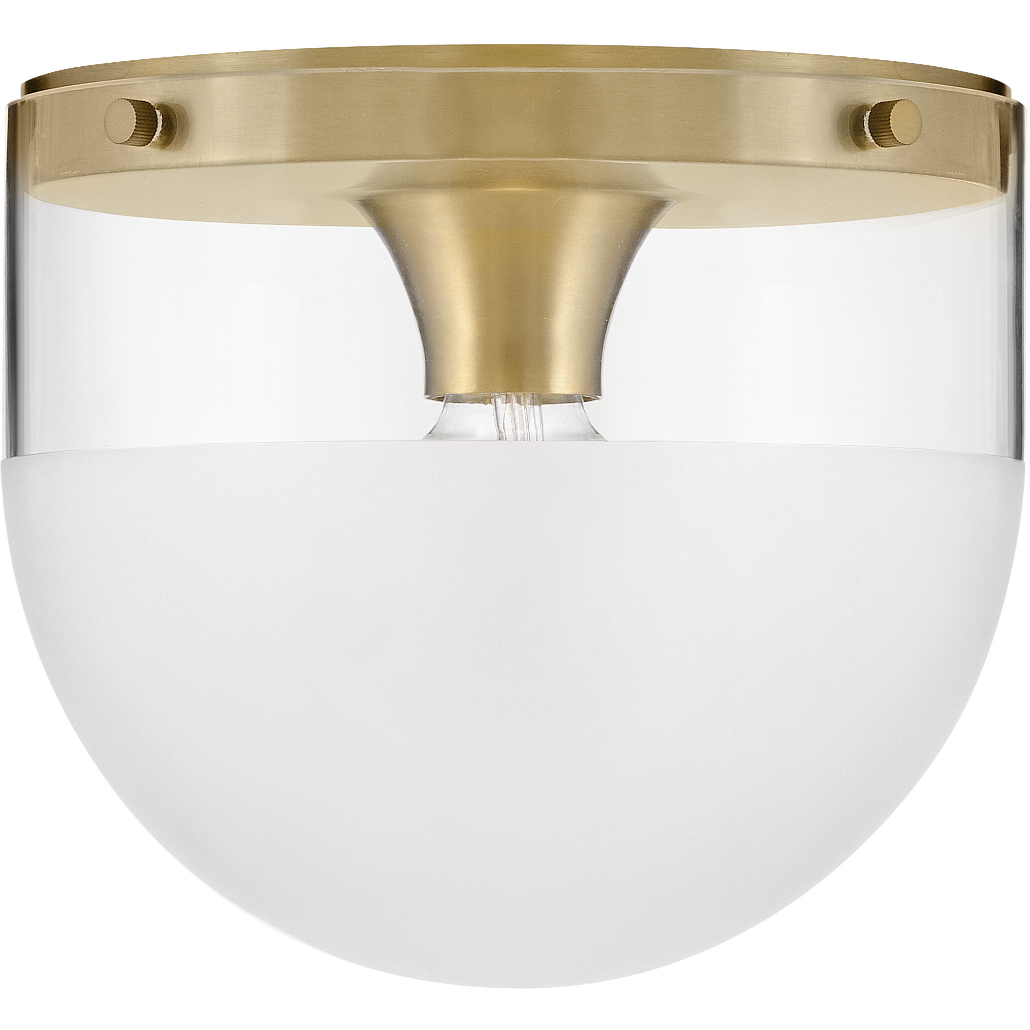 Beck 9 inch Lacquered Brass Indoor Flush Mount Ceiling Light