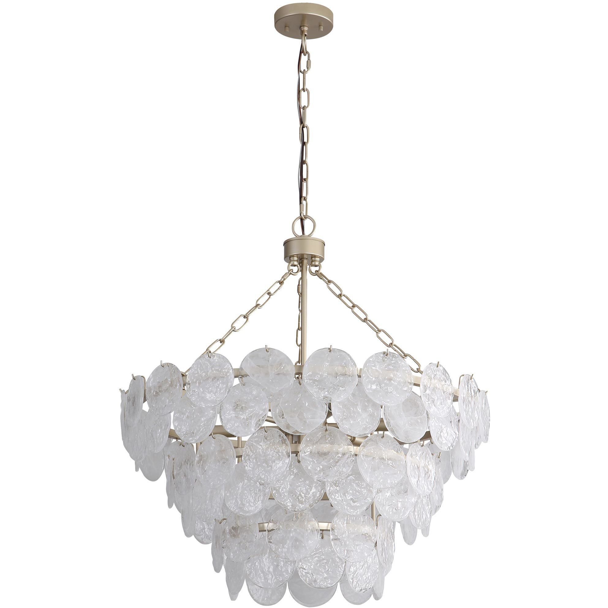 Yep Cascada Pendant Ceiling Light in Cirrus Cloud Glass, 3 Tier