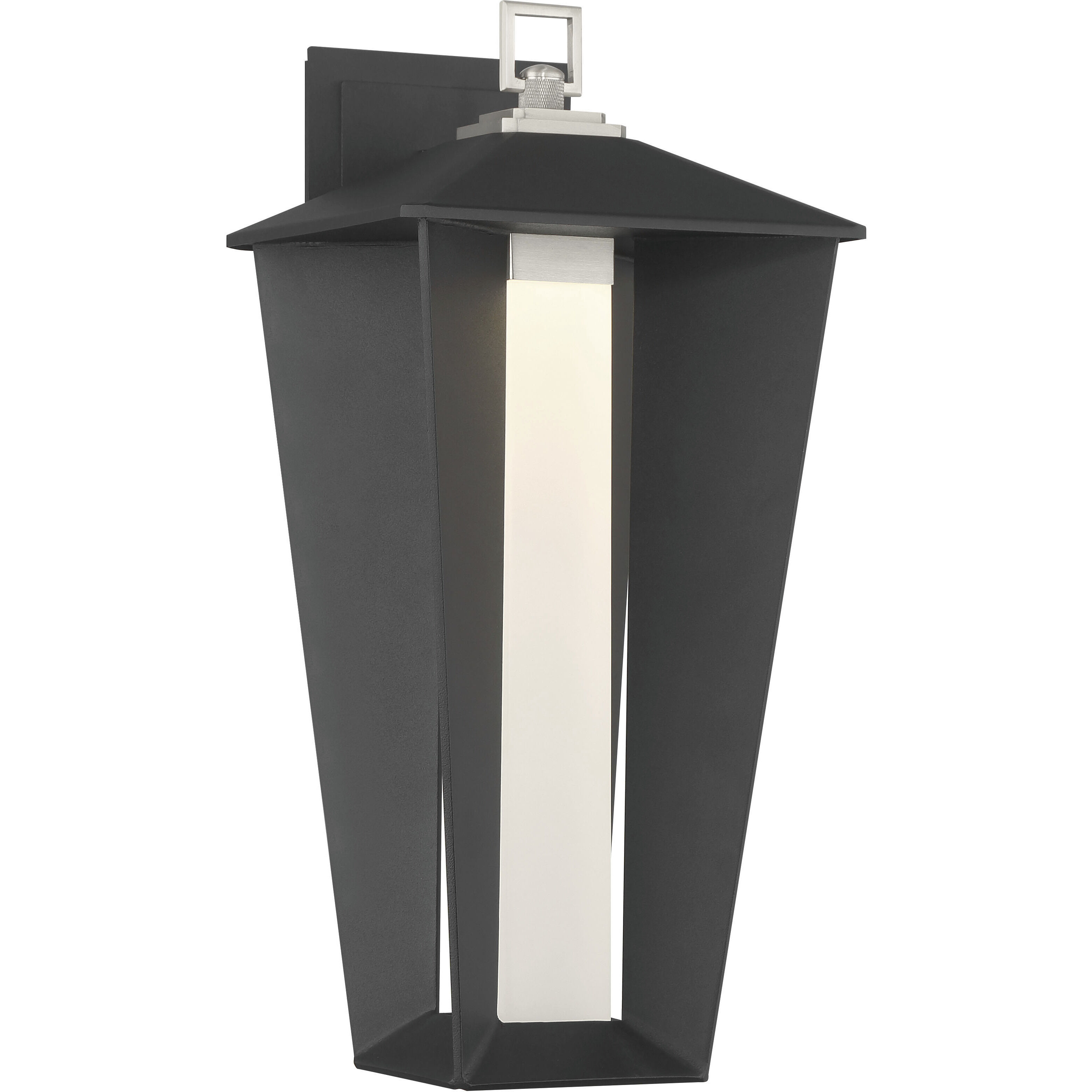 Andson LED 18.75 inch Satin Nickel-Sand Black Mix Outdoor Wall Sconce