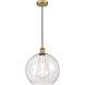 Edison Athens 1 Light 12 inch Brushed Brass Mini Pendant Ceiling Light