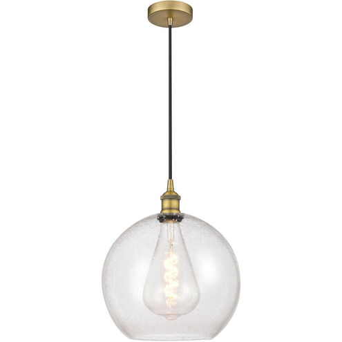 Edison Athens 1 Light 12 inch Brushed Brass Mini Pendant Ceiling Light