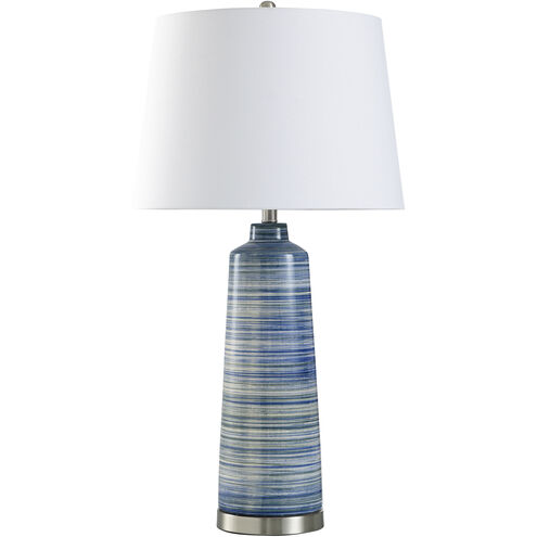 Cameron 34.5 inch 100.00 watt Multi - Blue and White and Gray and Green and Silver Table Lamp Portable Light