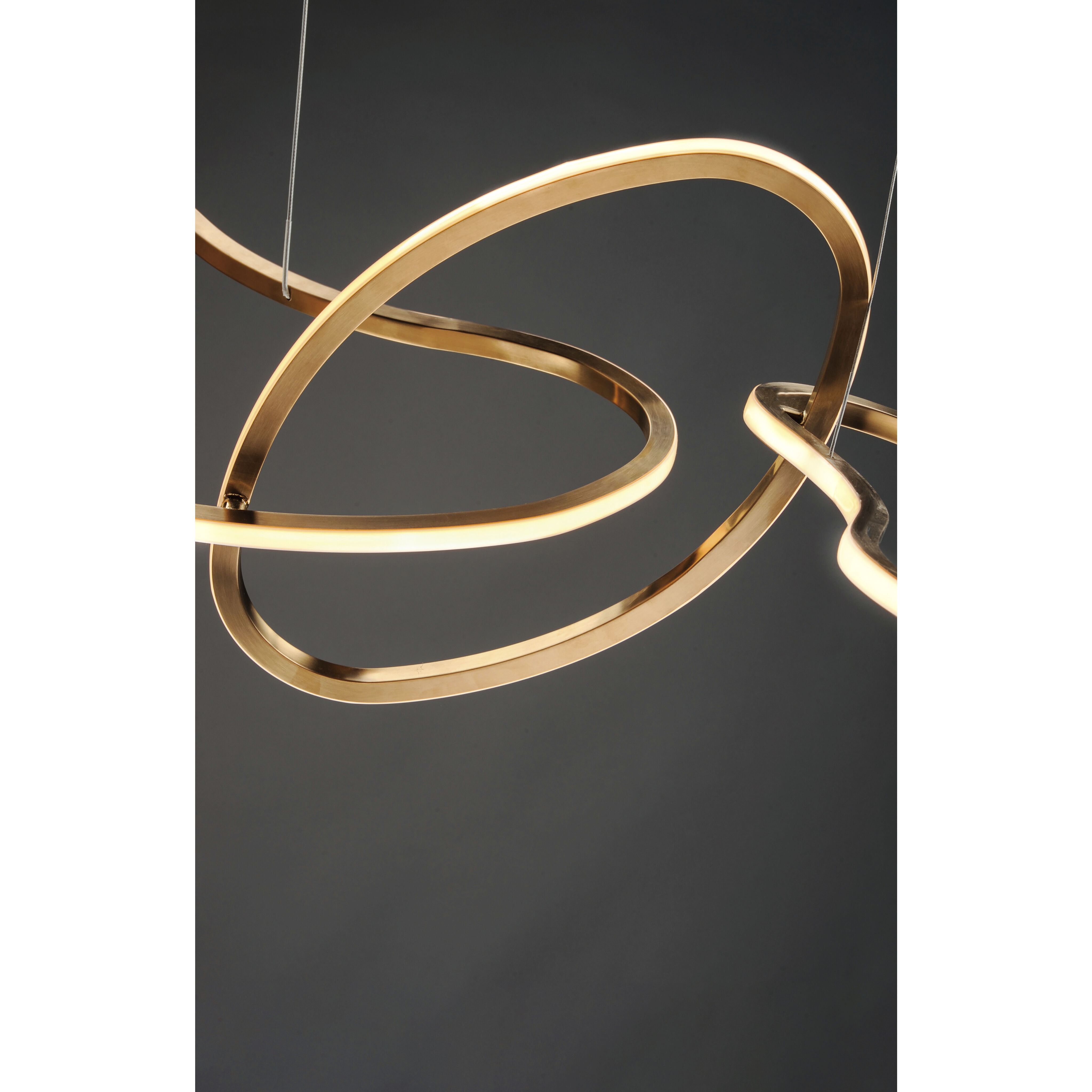 Unity LED 55 inch Black Chrome Linear Pendant Ceiling Light