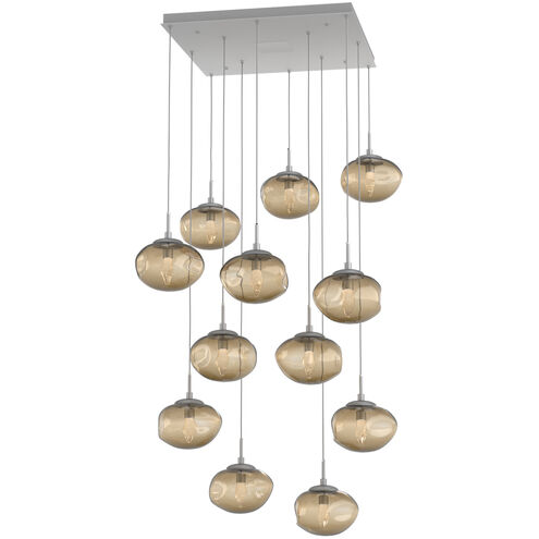 Nova LED LED Classic Silver Chandelier Ceiling Light, Square Multi-Pendant
