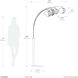 Bloom 90 inch 14 watt Black Nickel Arc Floor Lamp Portable Light