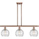 Ballston Deco Swirl LED 36 inch Antique Copper Island Light Ceiling Light, Ballston