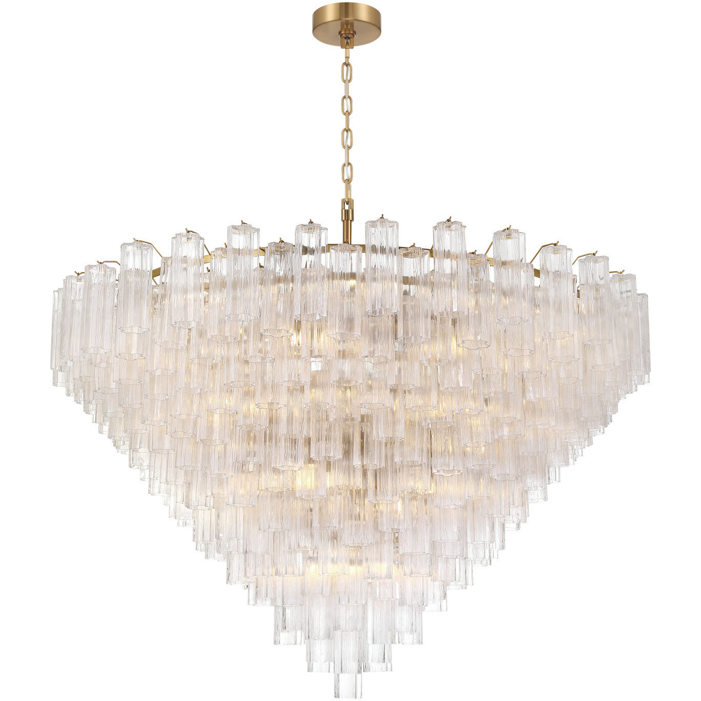 Addis 40 Light 62 inch Aged Brass Chandelier Ceiling Light
