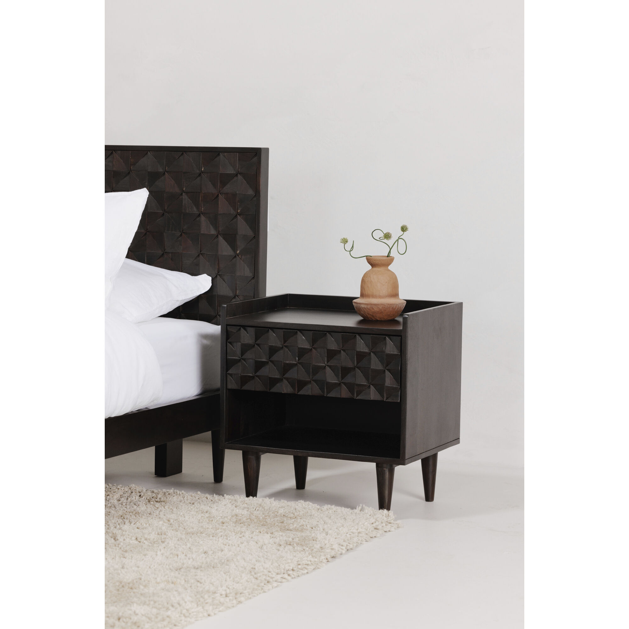 Pablo 22 X 22 inch Black Nightstand