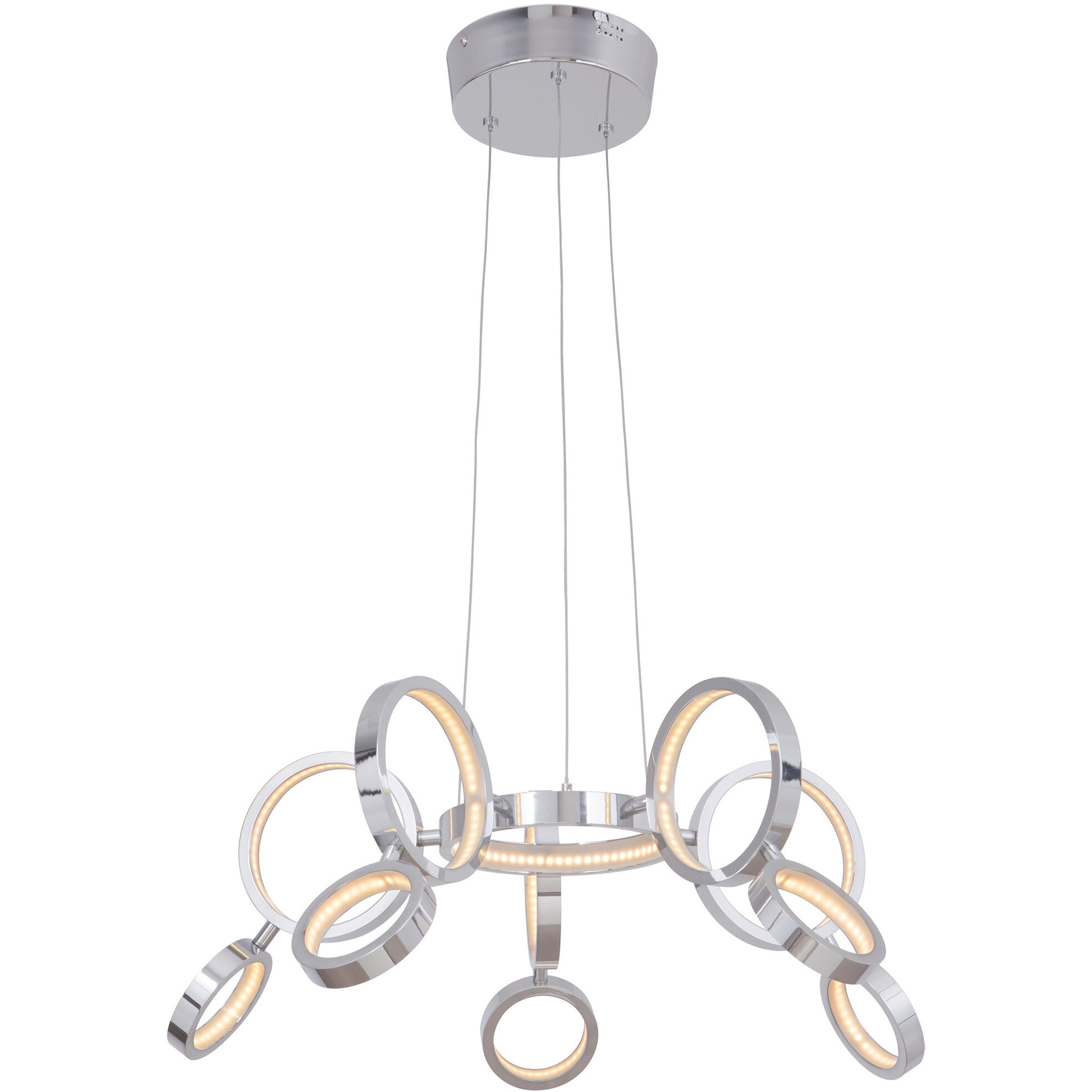 Mira LED 27.75 inch Chrome Chandelier Ceiling Light