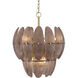 Marclaire 6 Light 19.75 inch Legacy Brass Pendant Ceiling Light in Brown Textured Handmade Glass