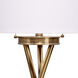 Manny 64 inch 100.00 watt Antique Brass Floor Lamp Portable Light