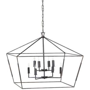 Arnold 8 Light 32.5 inch Antique Bronze Chandelier Ceiling Light
