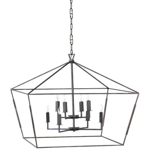 Arnold 8 Light 32.5 inch Antique Bronze Chandelier Ceiling Light
