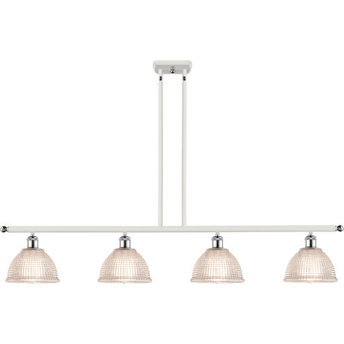 Ballston Arietta 4 Light 48 inch White and Polished Chrome Island Light Ceiling Light, Ballston