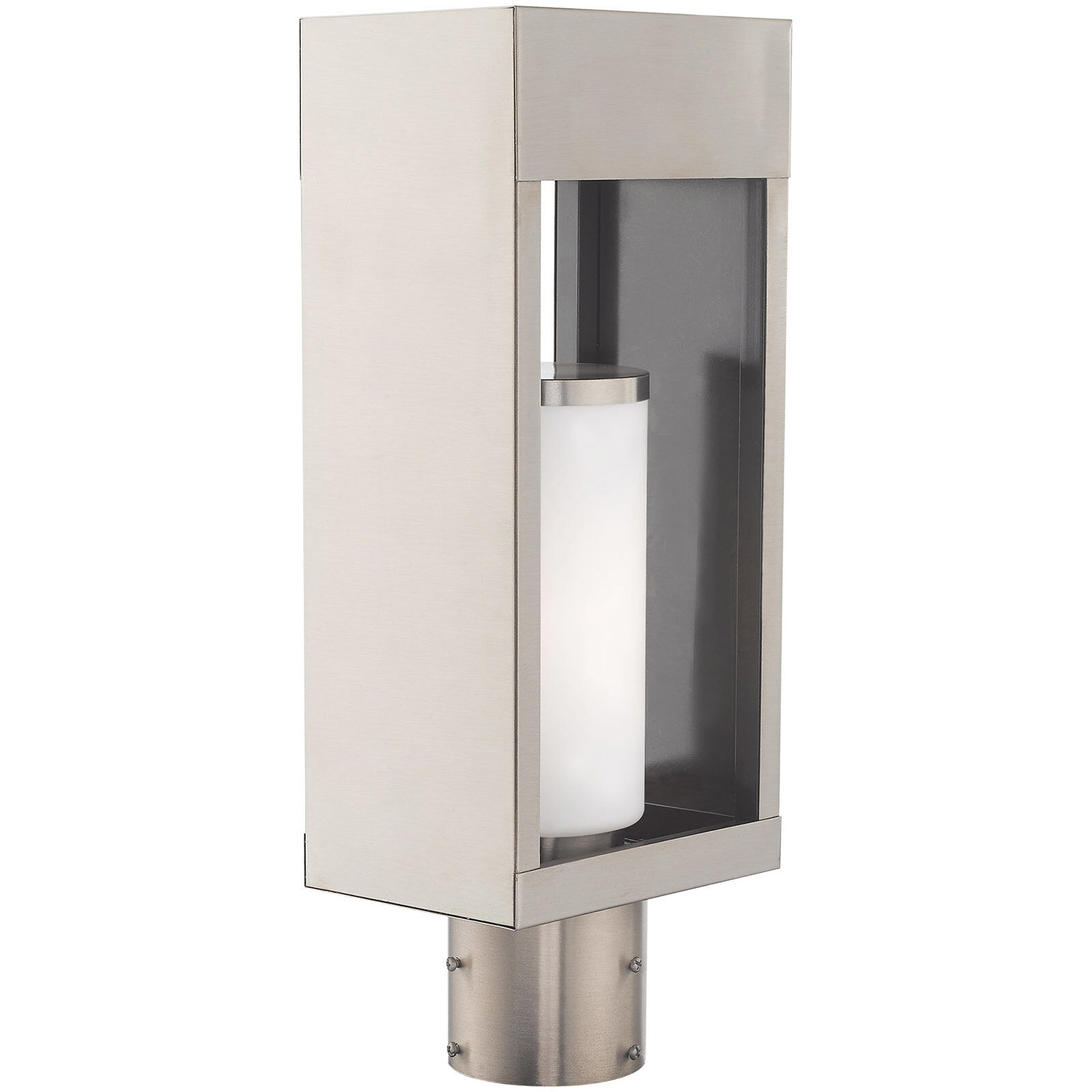 Bleecker 1 Light 17 inch Brushed Nickel Outdoor Post Top Lantern