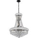 Primo 14 Light 24 inch Black and Clear Chandelier Ceiling Light
