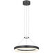 Corona LED 15.75 inch Satin Black Pendant Ceiling Light