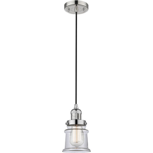 Franklin Restoration Canton LED 6 inch Polished Nickel Mini Pendant Ceiling Light in Clear, Franklin Restoration